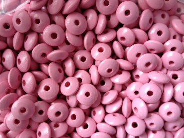 50 Holzlinsen 10mm, babyrosa