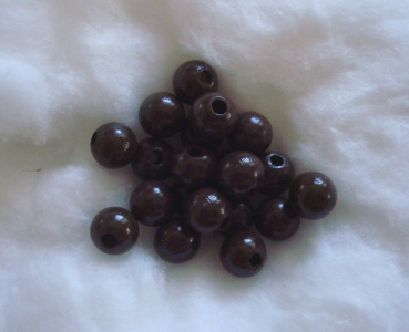 50 Holzperlen 10mm, braun