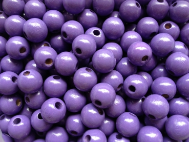 30 Holzperlen 12mm, blaulila