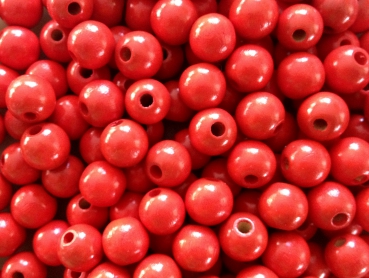 30 Holzperlen 12mm, rot