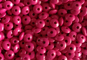 50 Holzlinsen 10mm, dunkelpink