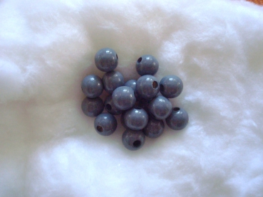 50 Holzperlen 10mm, grau