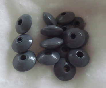 50 Holzlinsen 10mm, grau