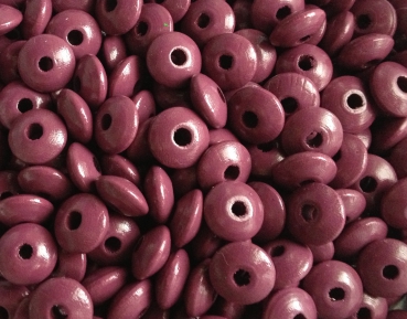50 Holzlinsen 10mm, rotviolett