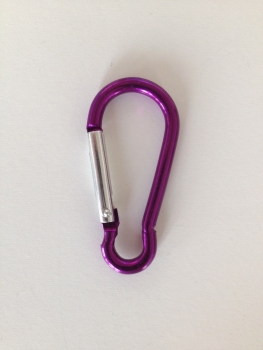 1x Karabiner pink-violett
