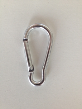 1x Karabiner, silber