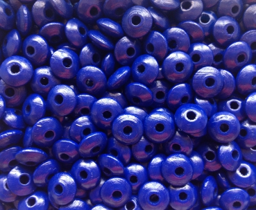 50 Holzlinsen 10mm, dunkelblau