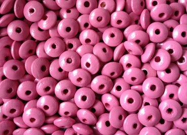 50 Holzlinsen 10mm, pink