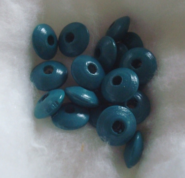 50 Holzlinsen 10mm, türkis