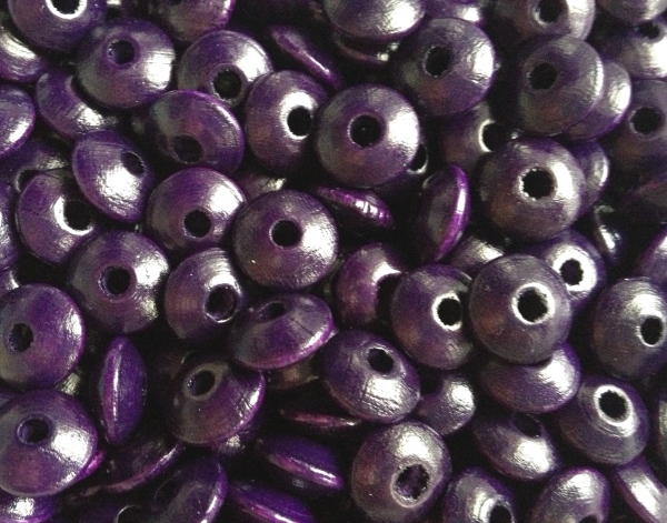 50 Holzlinsen 10mm, dunkellila