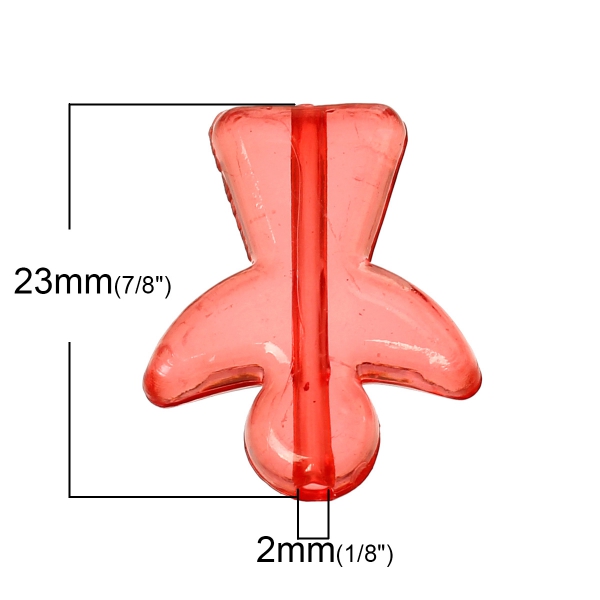 30 Stück Acrylperlen Engel, 23x19mm, bunt gemischt