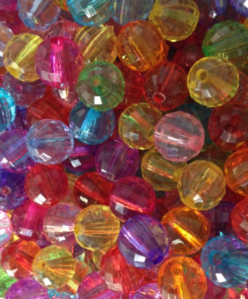 30 Stück 10mm Acrylperlen "Discoball"