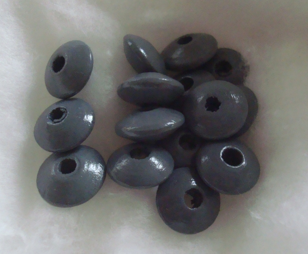 50 Holzlinsen 10mm, grau