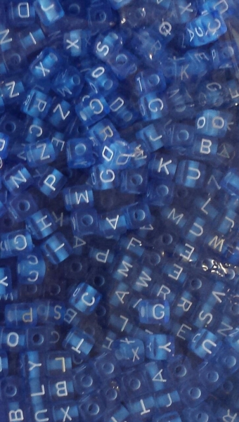 500 Kunststoffbuchstaben, BLAU, 10mm