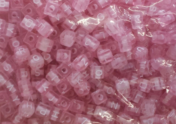 500 Kunststoffbuchstaben, ROSA, 10mm