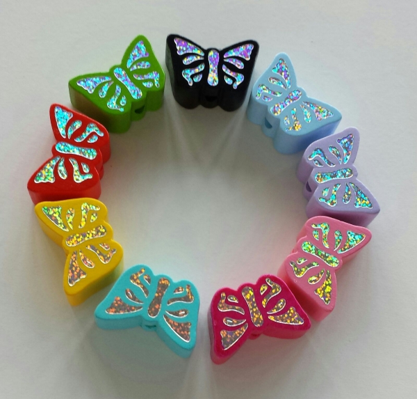 1x Glitzerschmetterling