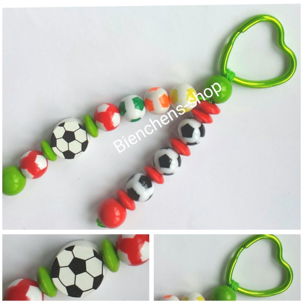 Schlüsselanhänger Fussball, farbig