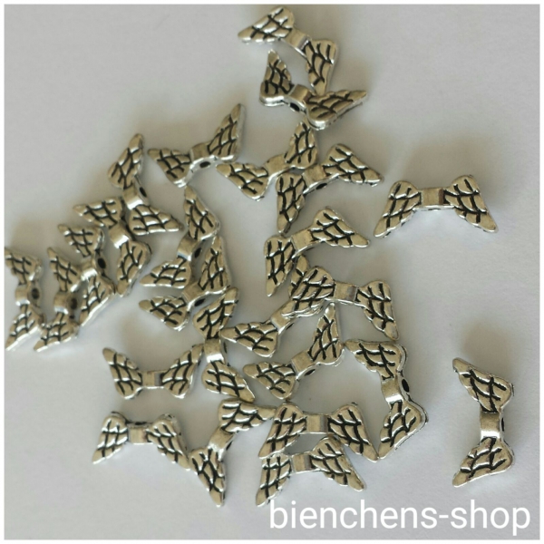 Mini Engelsflügel, Antiksilber, 14mm