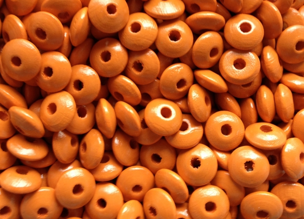 50 Holzlinsen 10mm, mandarin