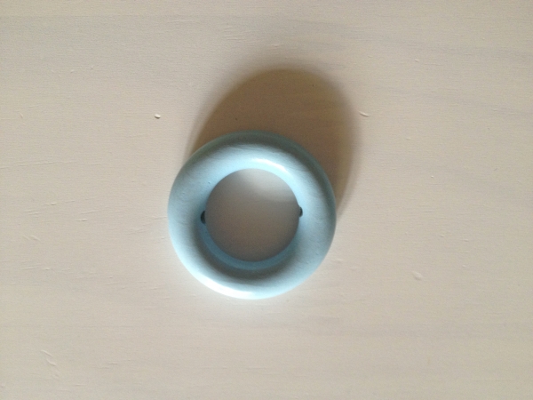 Holzringe XS MIT Bohrung, babyblau