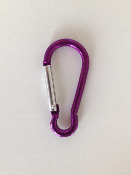 1x Karabiner pink-violett