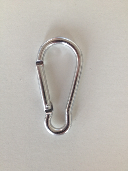 1x Karabiner, silber