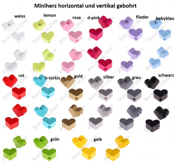 Motivperle Herz klein vertikal