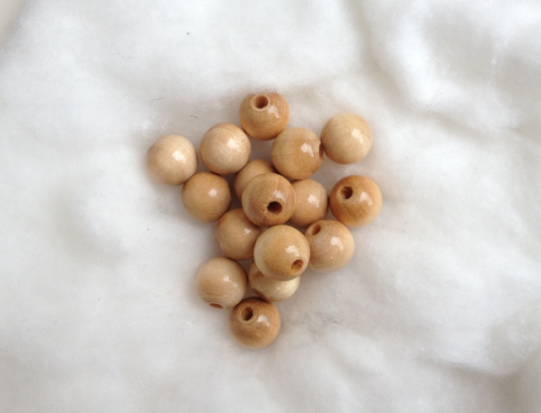 10 Sicherheitsperlen 12mm, natur