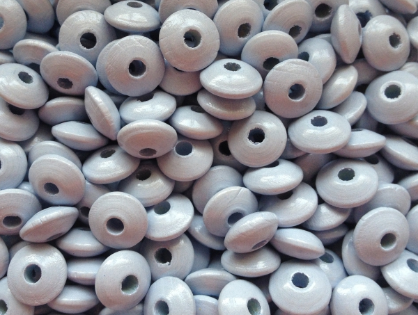50 Holzlinsen 10mm, pastellblau