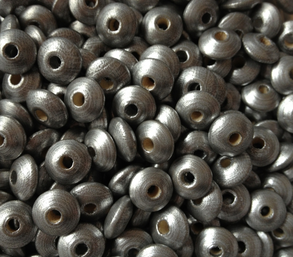50 Holzlinsen 10mm, silber