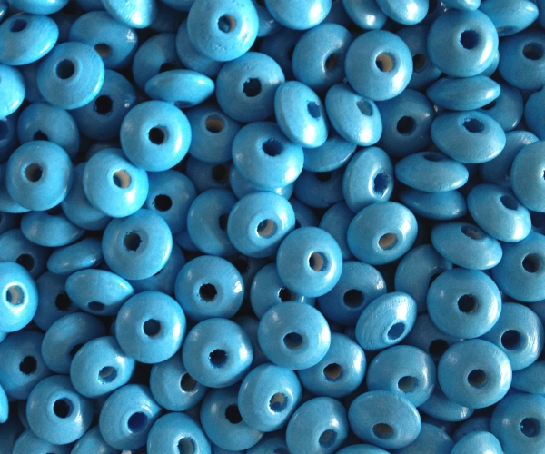 50 Holzlinsen 10mm, skyblau