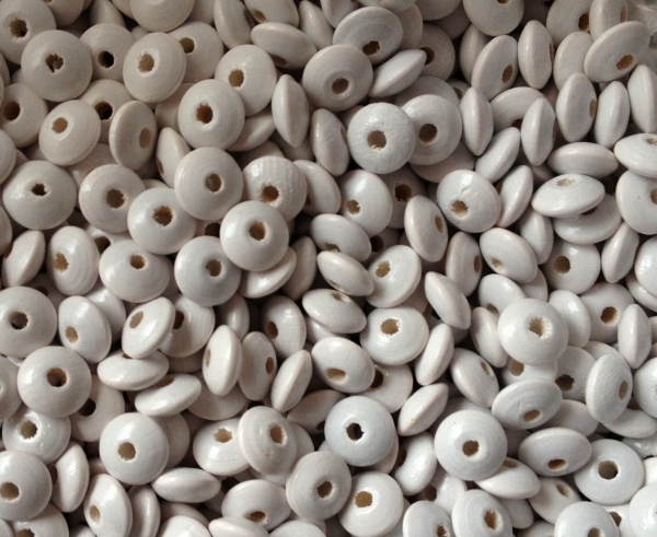 50 Holzlinsen 10mm, weiss